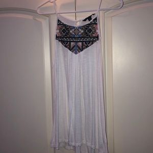 White detailed tank top